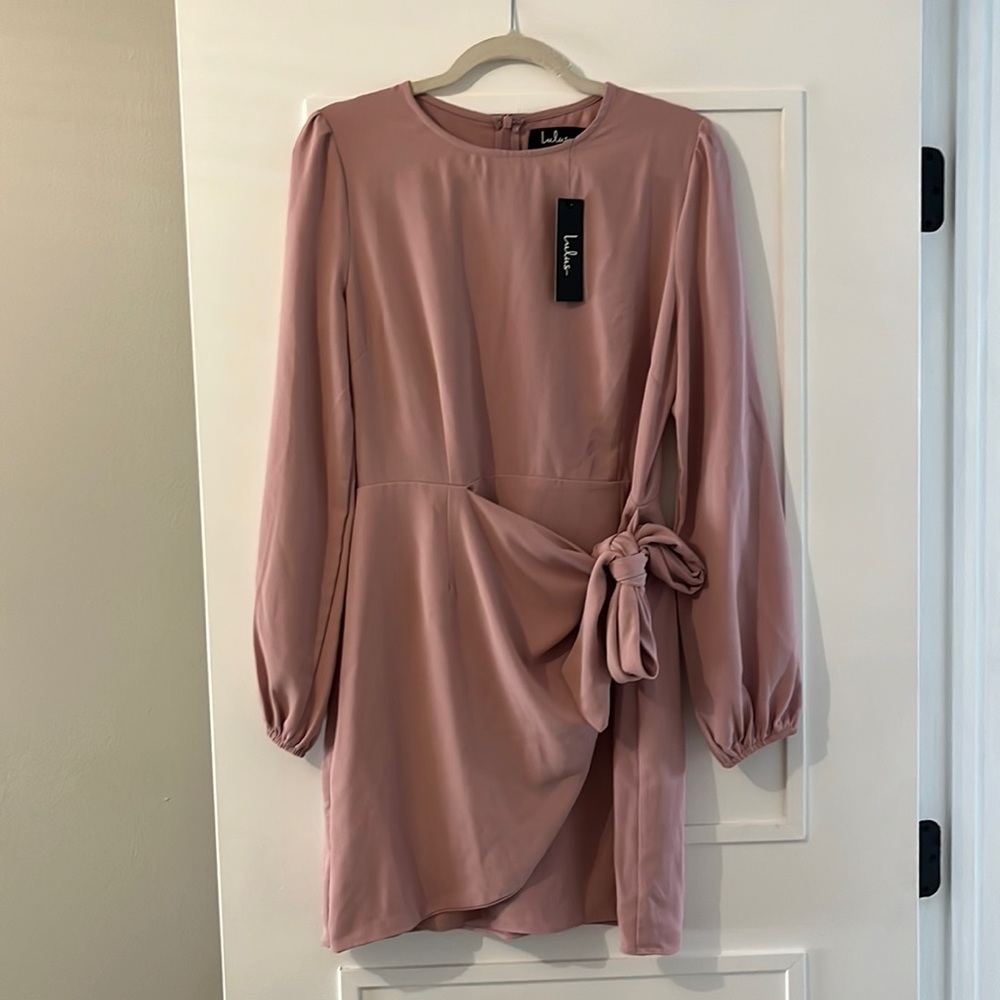 Lulus Long Sleeve Mini Knot Dress